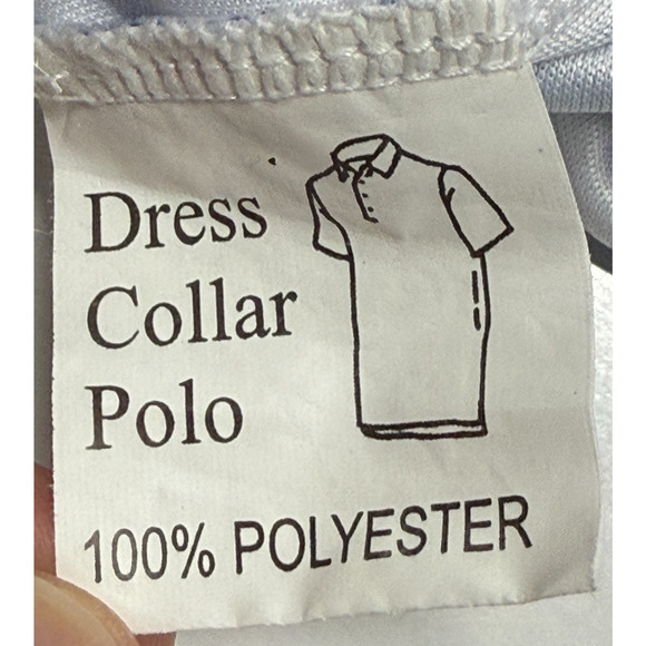 Collars & Co. Shirt Mens Medium White Blue Polo Grid Check Stretch Golf Preppy - Picture 7 of 9